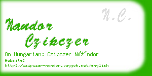 nandor czipczer business card